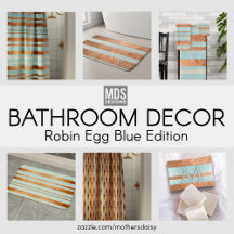 Robin Egg Blue Bathroom Decor