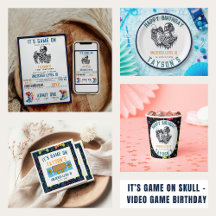 It’s Game On Skull Birthday Party Collection 