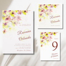 Yellow Floral Romantic Wedding