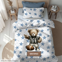 American Football Teddy Bears Duvet Cover #117B