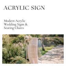 Elegant Modern Acrylic Wedding Signs