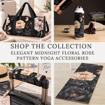 Luxe Midnight Floral Rose Pattern Yoga Accessories