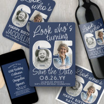 65th Birthday Party Invites & Decor • DIY Colors