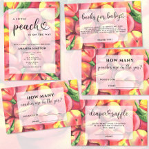 Peaches pattern Baby Shower