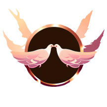 Beautiful Rose Gold Love Doves