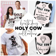 Holy Cow Cute Modern Kid's Birthday Collection