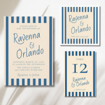 Jeans Blue & Ivory Stripes