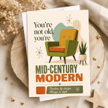 Mid Century Modern Funny Birthday Cards