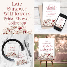 Elegant Late Summer Wildflower Bridal Showers