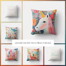 Adorable Cute Kids Throw Pillows Collection