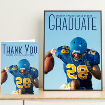 Custom Athlete Photo Graduation Party