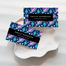Space Pattern Business Cards Collection