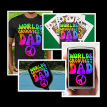 World's Grooviest Dad Tie Dye Peace Design