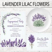 Purple Lavender Lilac Flower Wedding Suite