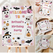 Pink halloween birthday