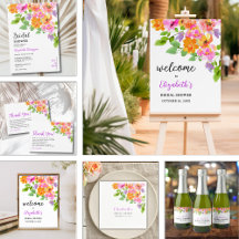 Watercolor Floral Boho Fall Bridal Shower