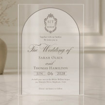Elegant Calligraphy Mocha Brown and Ivory Cream 