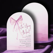 She's Tying the Knot Blush Pink Bow Bridal Edition