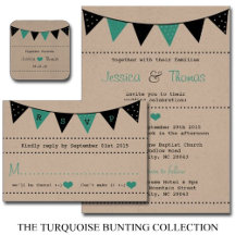 The Modern Turquoise Bunting Wedding Collection
