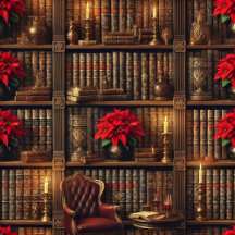 Dark Academia Poinsettia Festive Custom Name Gifts