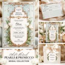 Pearls and Prosecco Bridal Shower [White Floral]