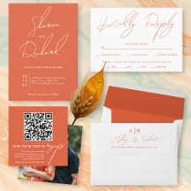 Script calligraphy Verona sunset orange wedding