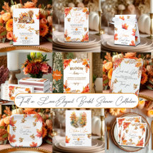 Fall in Love Boho Floral Bridal Shower Collection