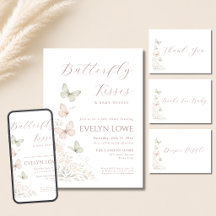 Butterfly Kisses Baby Wishes Baby Shower