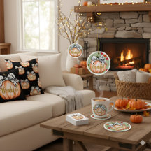 Thankful Pumpkin with Polka Dot Bow Collection