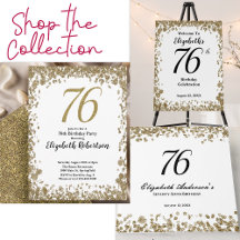 76th Birthday Gold Glitz Glam Celebration