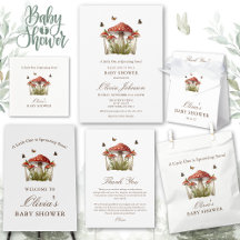 Butterfly Mushroom Theme Baby Shower
