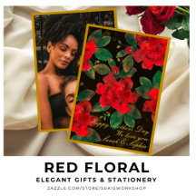 Red Floral - Elegant Gifts & Stationery