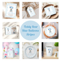 Blue Balloons Teddy Bear