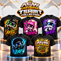 T-Shirts - ASW Universe - Axel, Nova, Lex & Zap 