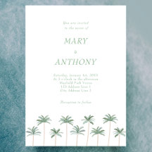 Palm Tree Minimalistic Beach Wedding