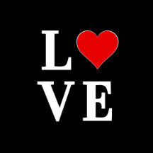 LOVE, Heart, white text 301