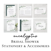 Eucalyptus Bridal Shower Stationery & Accessories