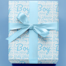 Minimalist Typography Baby Shower Gift Wrap