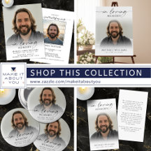 Funeral In Loving Memory Photo Modern (M4B-C2)