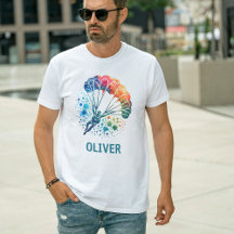 Colorful Watercolor Parachutist