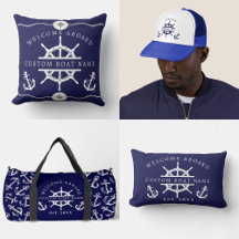 Nautical Navy Blue Boat Ancho