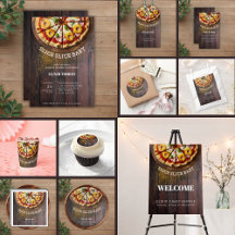 Rustic Slice Slice Pizza Baby Shower