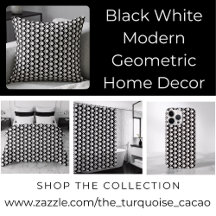 Black White Modern Geometric Home Decor