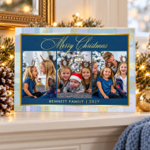 Gold & Pastel Plaid Christmas Collection