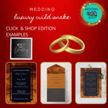 luxury wild snake skin animal wedding collection