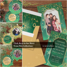 Festive Christmas Stars: Green and Gold