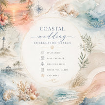 Romantic Coastal paradise beach wedding collection