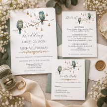 Rustic Woodland Love Birds Celebration for Wedding