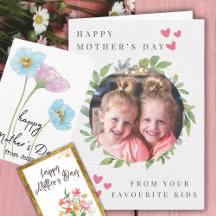 FLORAL prints in  pastel colors Love you Mom Cards