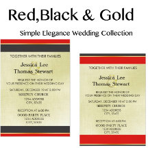 Red, Black and Gold Simple Elegance